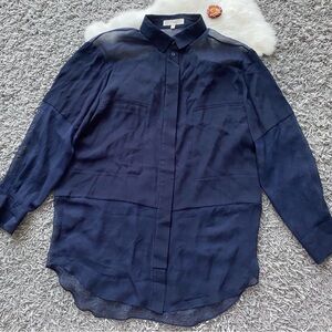 Iro Viscose Blouse - Navy Blue